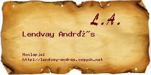 Lendvay András névjegykártya