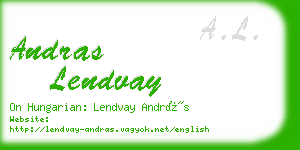 andras lendvay business card
